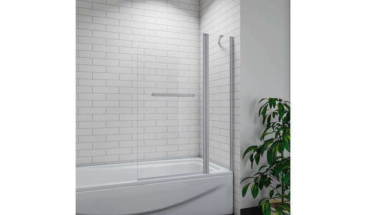 MLH 1400x1000mm Radius Two Panel Bathscreen with Towel Rail