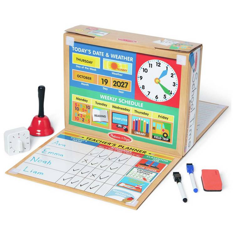 Melissa & Doug School Time Classroom Playset 0