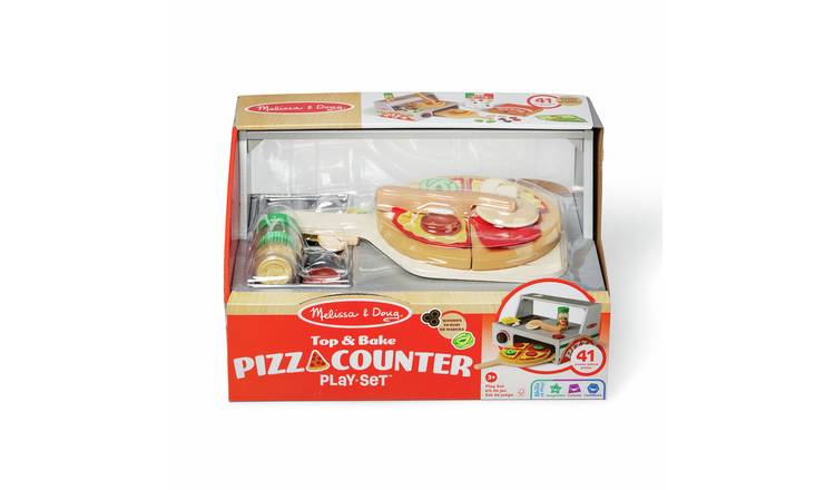 Melissa & Doug Wooden Pizza Counter Play Set
