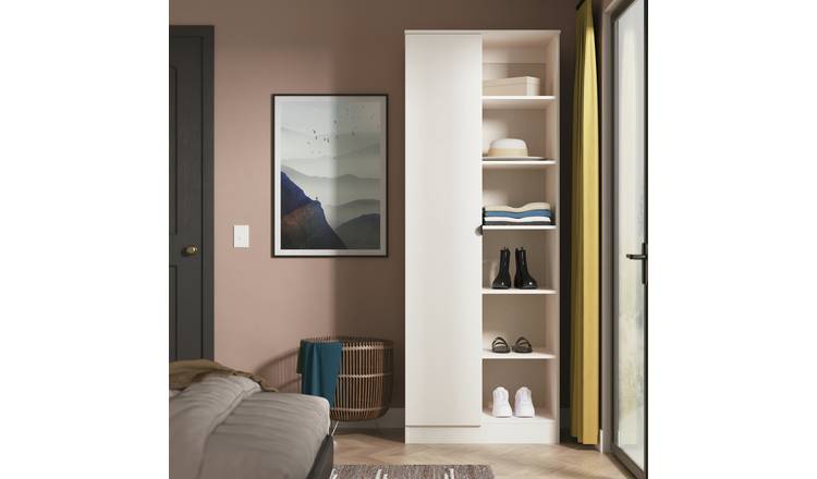 Welcome Canmore 1 Door 5 Shelves Wardrobe - Beige