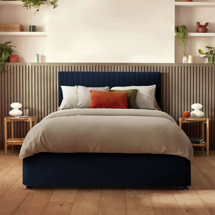 Silentnight Dusk Fabric Superking Headboard - Blue 0