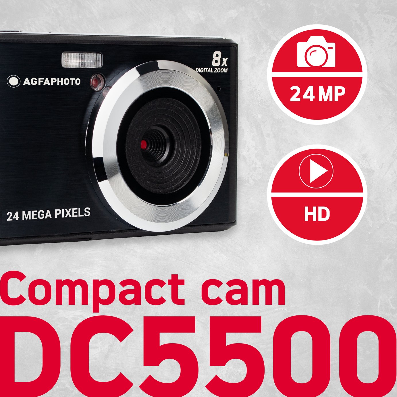 AGFA DC5500 24MP 8x Zoom Compact Digital Camera Reviews Updated