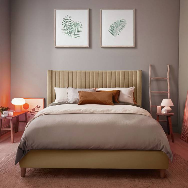 Silentnight Slumber Fabric Superking Headboard - Sandstone 0