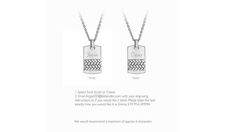 Dog tag necklace store argos