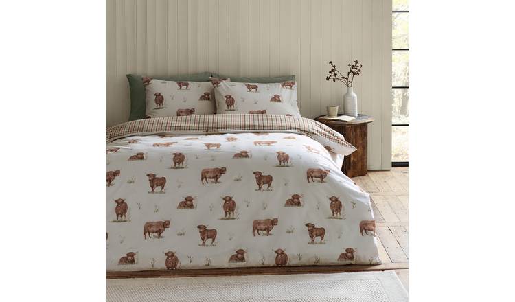 Catherine Lansfield Angus Highland Cow Bedding Set - Double