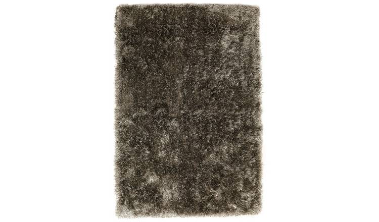 Habitat Plain Dove Grey Shaggy Rug - 170x120cm