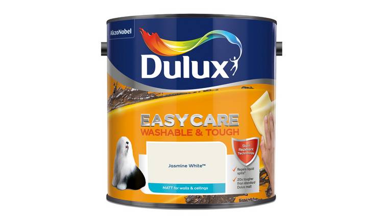 Dulux Easycare W&T Matt Paint Jasmine White - 2.5L