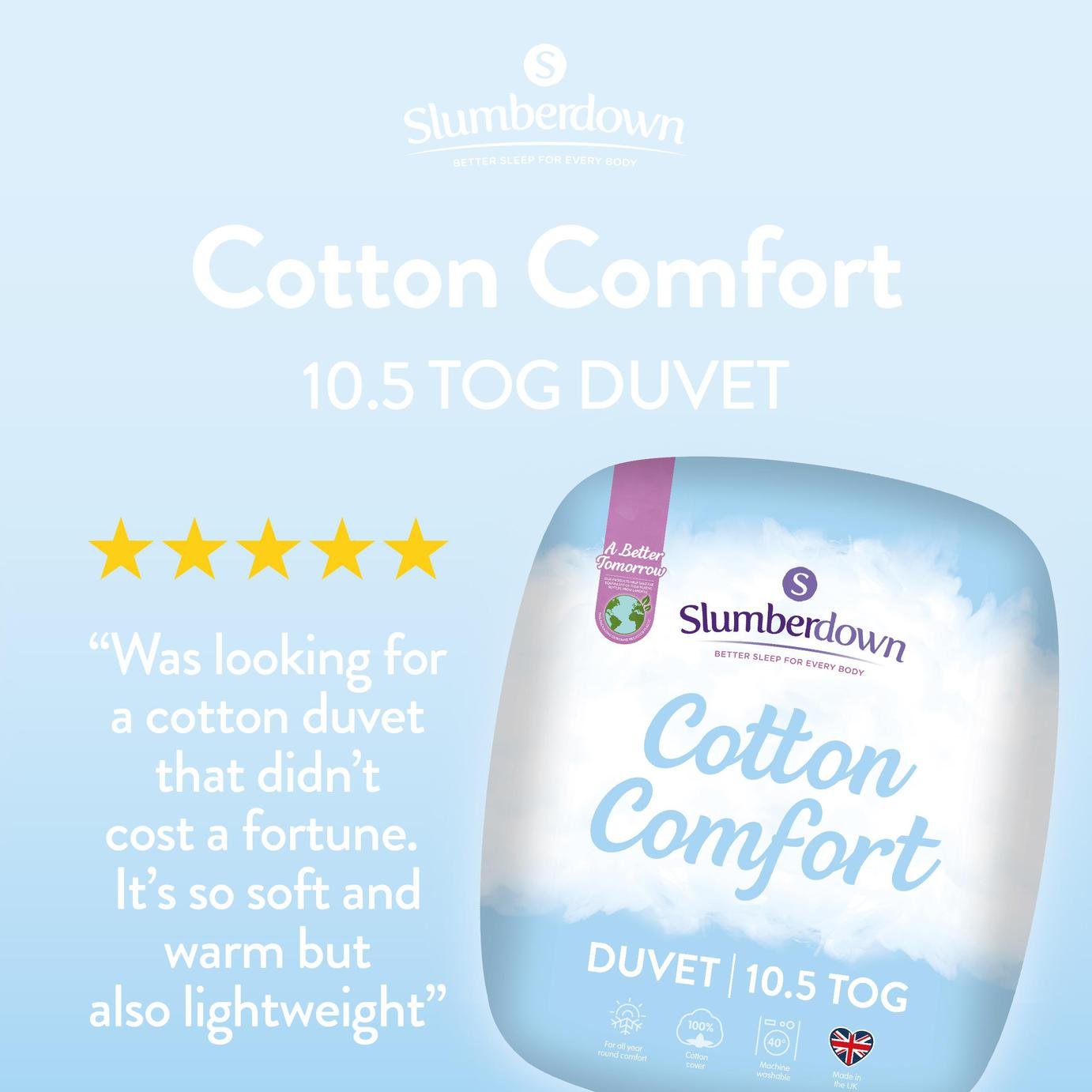 Slumberdown Cotton Comfort 10.5 Tog Duvet Review