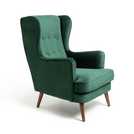 Buy Habitat Callie Velvet Wingback Chair Forest Green