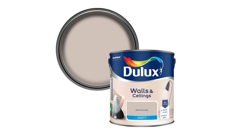 Dulux Walls & Ceilings Matt Paint Malt Chocolate - 2.5L