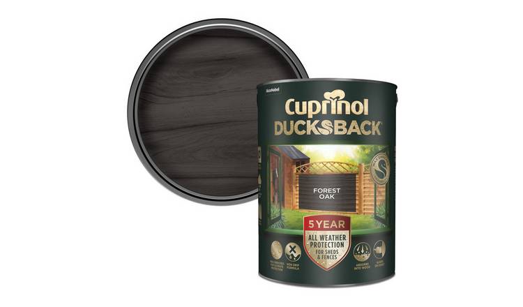 Cuprinol Ducksback Wood Matt Paint-Forest Oak-5L