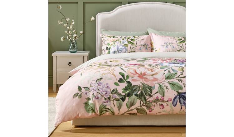 Argos Home Cotton Floral Bouquet Pink Bedding Set- King size