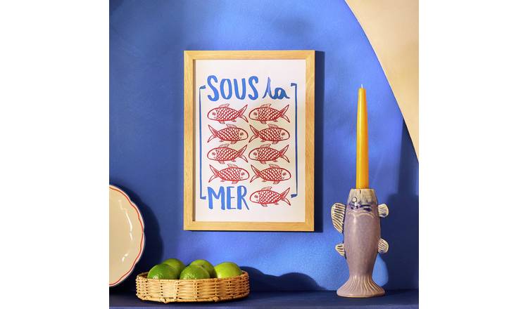 Argos Home Sous la Mer Framed Wall Art - A4 