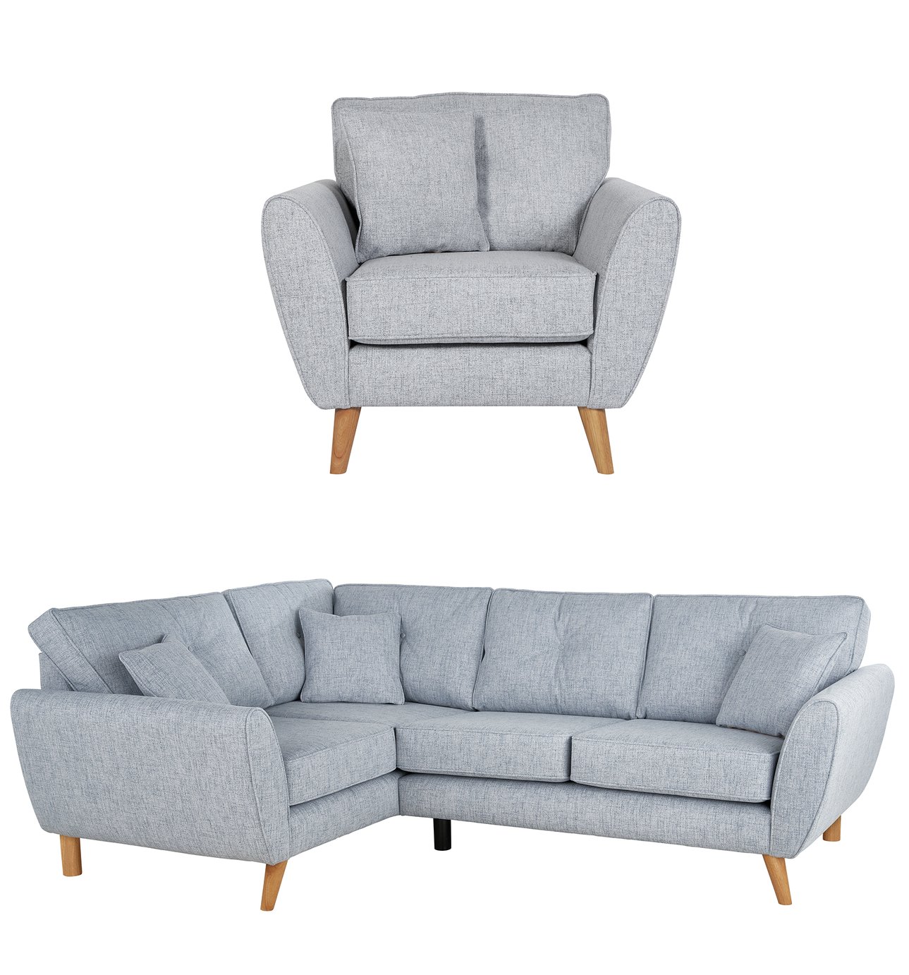Argos Home Isla Fabric Chair & Left Corner Sofa Review