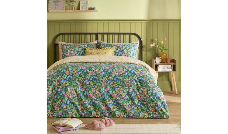 Furn Emerie Navy Bedding Set - Double