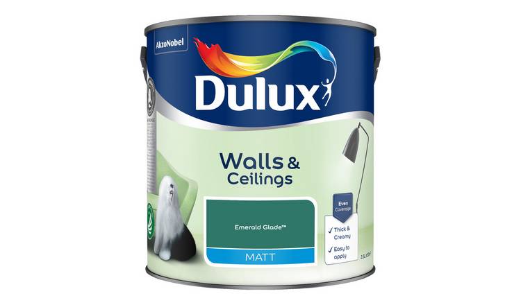 Dulux Walls & Ceilings Matt Paint Emerald Glade - 2.5L