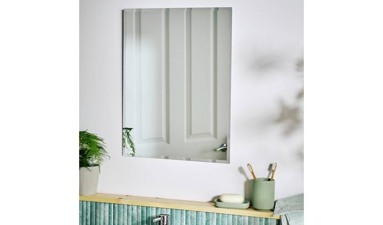 Argos Home Silver Bevelled Bathroom Wall Mirror - 60x45cm
