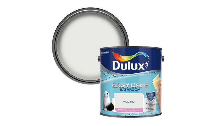 Dulux Easycare Bathroom Sheen Paint - White Mist - 2.5L