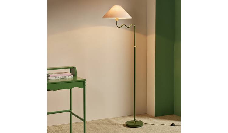 Habitat Wiggle and Taper Floor Lamp - Green & White