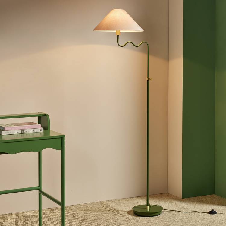 Habitat Wiggle and Taper Floor Lamp - Green & White 0