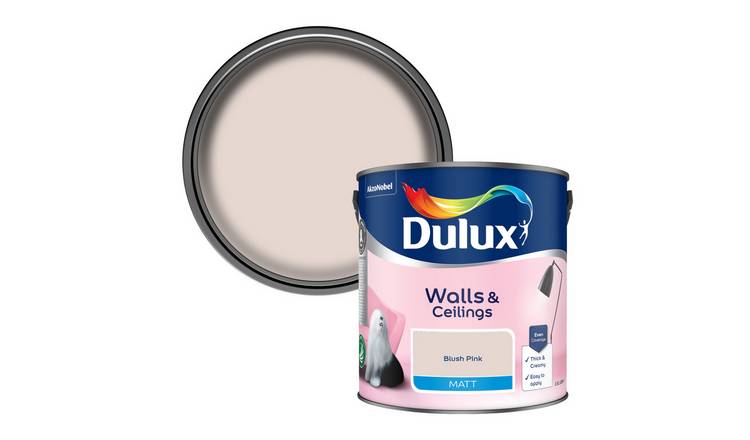 Dulux Walls & Ceilings Matt Paint Blush Pink - 2.5L
