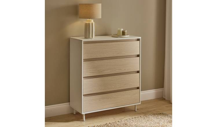 Argos Home Holland 4 Drawer Chest - Light Oak