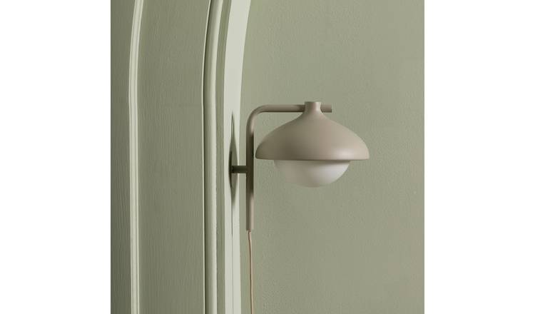 Habitat Acorn Metal Wall Light - Latte