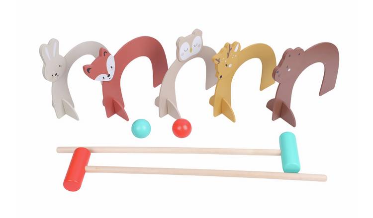 Chad Valley Wooden Kids Croquet Set