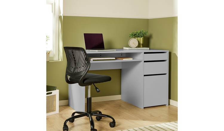 Argos Home Pepper 2 Drawer Large Office Desk - Grey