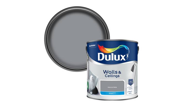 Dulux Walls & Ceilings Matt Paint Natural Slate - 2.5L