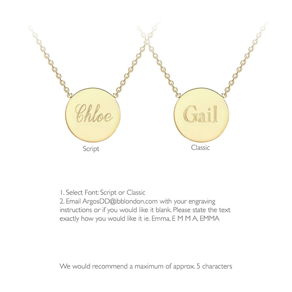 9ct Gold Personalised Mini Disc Pendant Necklace Review