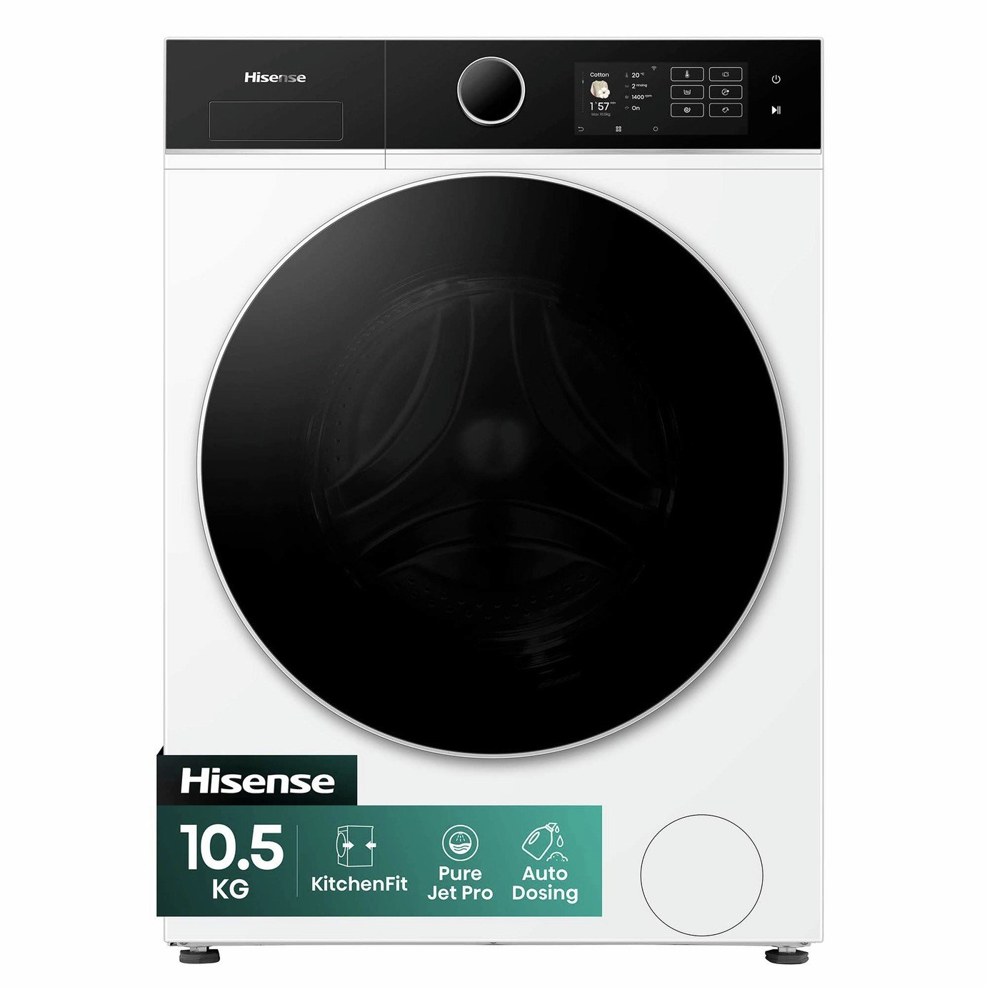 Hisense KitchenFit WF5I1045BWQ 10.5KG Washing Machine -White