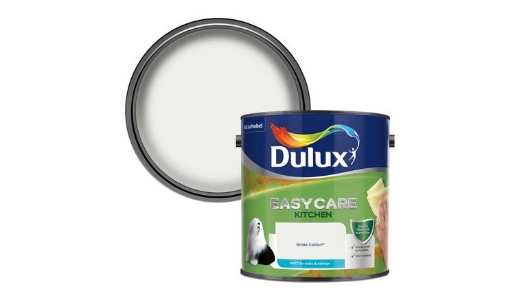 Dulux Easycare Kitchen Matt Paint-White Cotton-2.5L