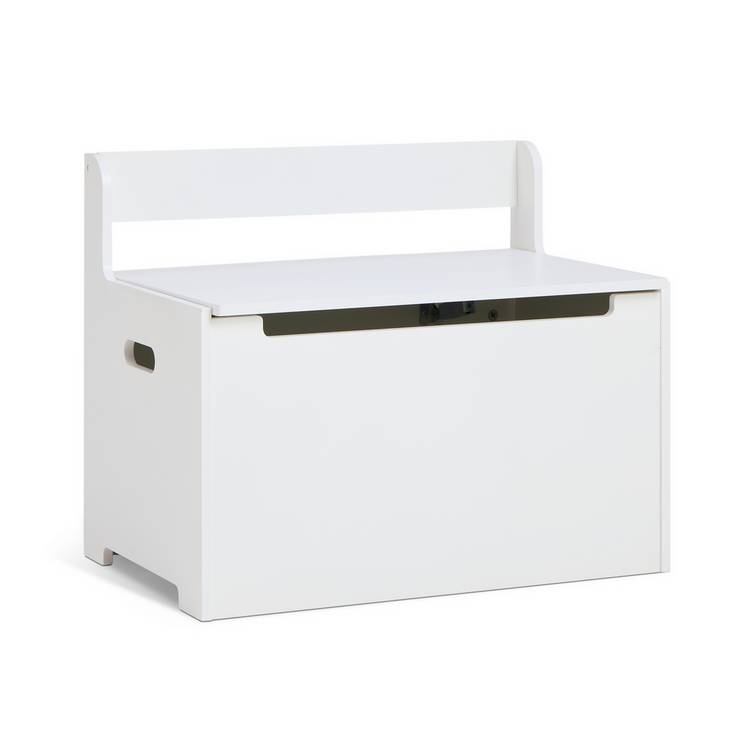 Habitat Joni Toy Box with Back Rest - White 0