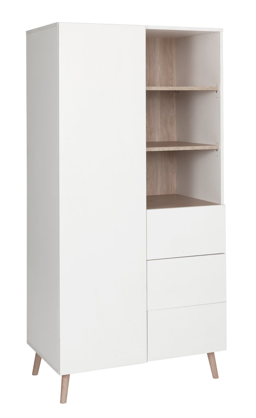 Argos Home Skandi 3 Piece 1 Door Wardrobe Set-White Two Tone Review