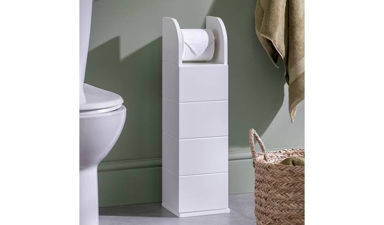 Habitat Tongue & Groove Cupboard with Toilet Roll Holder