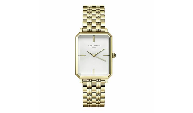 Rosefield Octagon Ladies Gold Colour Steel Bracelet Watch