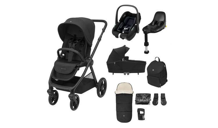 Maxi-Cosi Oxford 9-Piece Select Bundle Travel Systems-Black