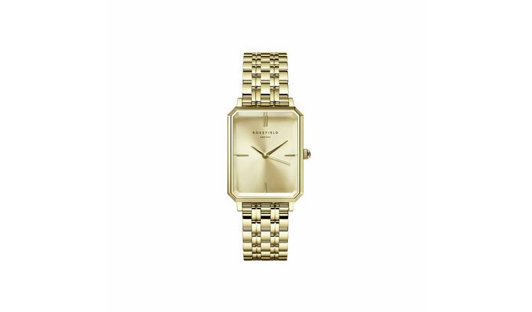 Rosefield Octagon Ladies Gold Steel Bracelet Watch