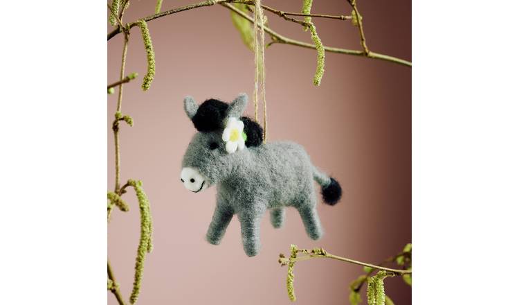 Argos Home Handcrafted Felt Donkey Ornament
