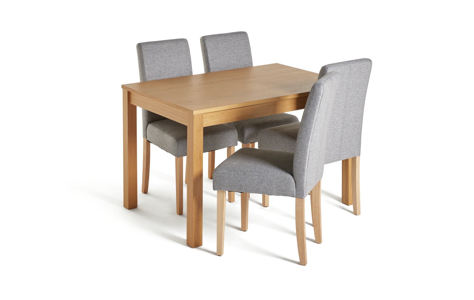 Argos Home Clifton Oak Veneer Table & 4 Tweed Chairs Review