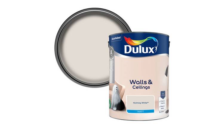 Dulux Walls & Ceilings Matt Paint Nutmeg White - 5L