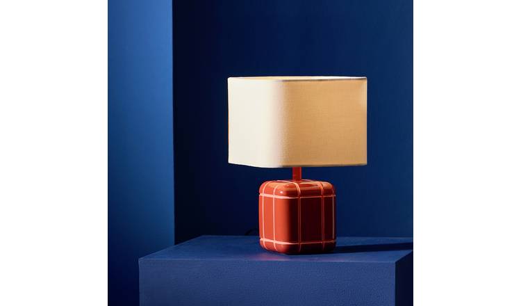 Habitat Metro Resin Small Table Lamp - Rust