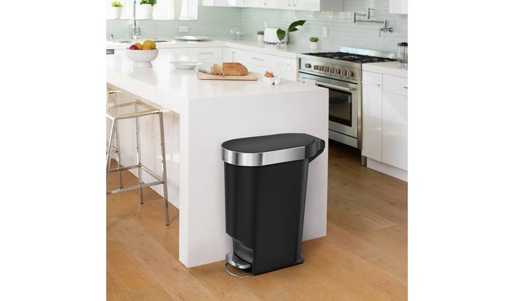 Simplehuman 40 Litre Plastic Pedal Bin - Black