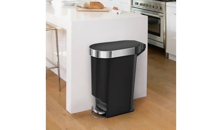 simplehuman 40 Litre Plastic Pedal Bin - Black