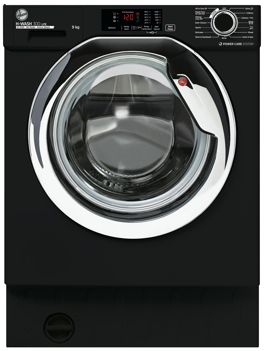 Hoover HBWS 49D3ACBE 9KG Integrated Washing Machine - Black