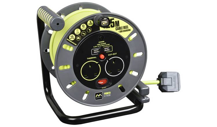 Masterplug Pro-XT 2 Socket 25m Cable Reel