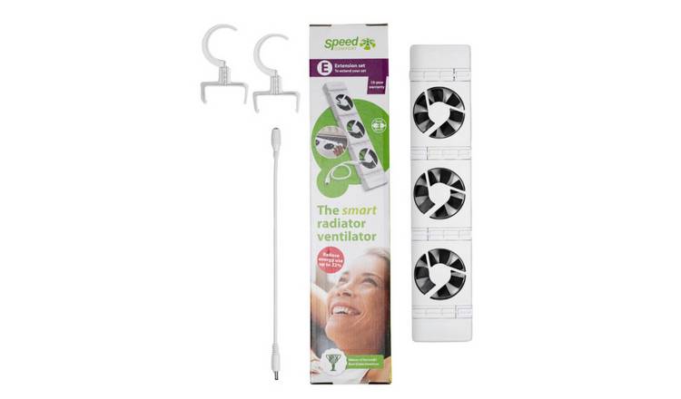 SpeedComfort Cast Iron Radiator Fan Extension Set - White