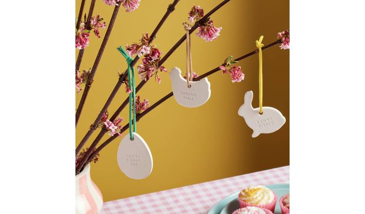 Argos Home 3 Mini Hanging Ceramic Keepsakes