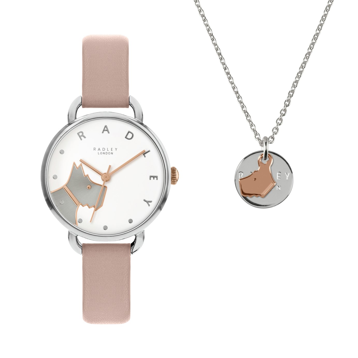 Radley Pale Pink Leather Strap Watch and Coin Necklace Set Review